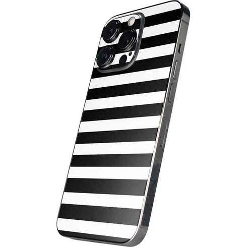 White and Black Stripes iPhone 14 Pro Skin
